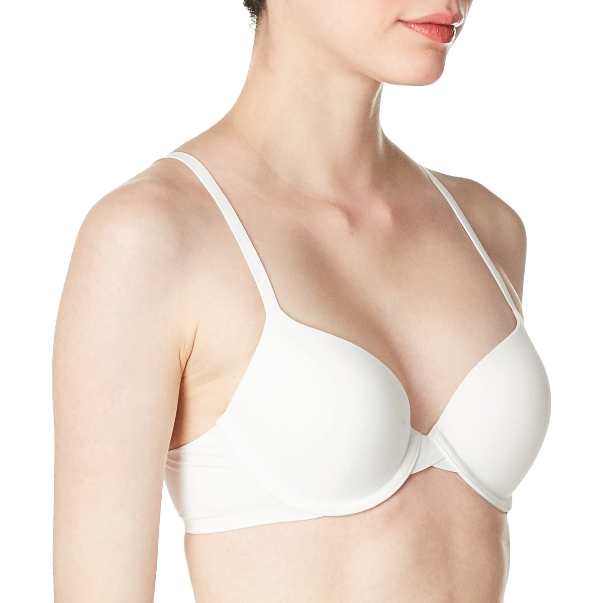Calvin Klein Perfectly Fit Lightly Lined T-Shirt Bra with Memory Touch, White, 34B