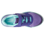Saucony Wind Alternative Closure 2.0 Running Shoe, Purple/Turq, 4.5 Wide US Unisex Big_Kid