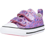 Converse Chuck Taylor All Star 2V Ox Coated Glitter Bold Pink/Black Synthetic 9 US Infant