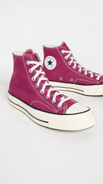 Converse Men's Chuck 70 Recycled Canvas Sneakers, Hibiscus, Pink, 12 Medium US