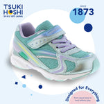 TSUKIHOSHI 3537 GLITZ Strap-Closure Machine-Washable Child Sneaker Shoe with Wide Toe Box and Slip-Resistant, Non-Marking Outsole - For Toddlers and Little Kids, Ages 1-8 Little Kid (4-8 Years) 11 Little Kid Mint/Lavender