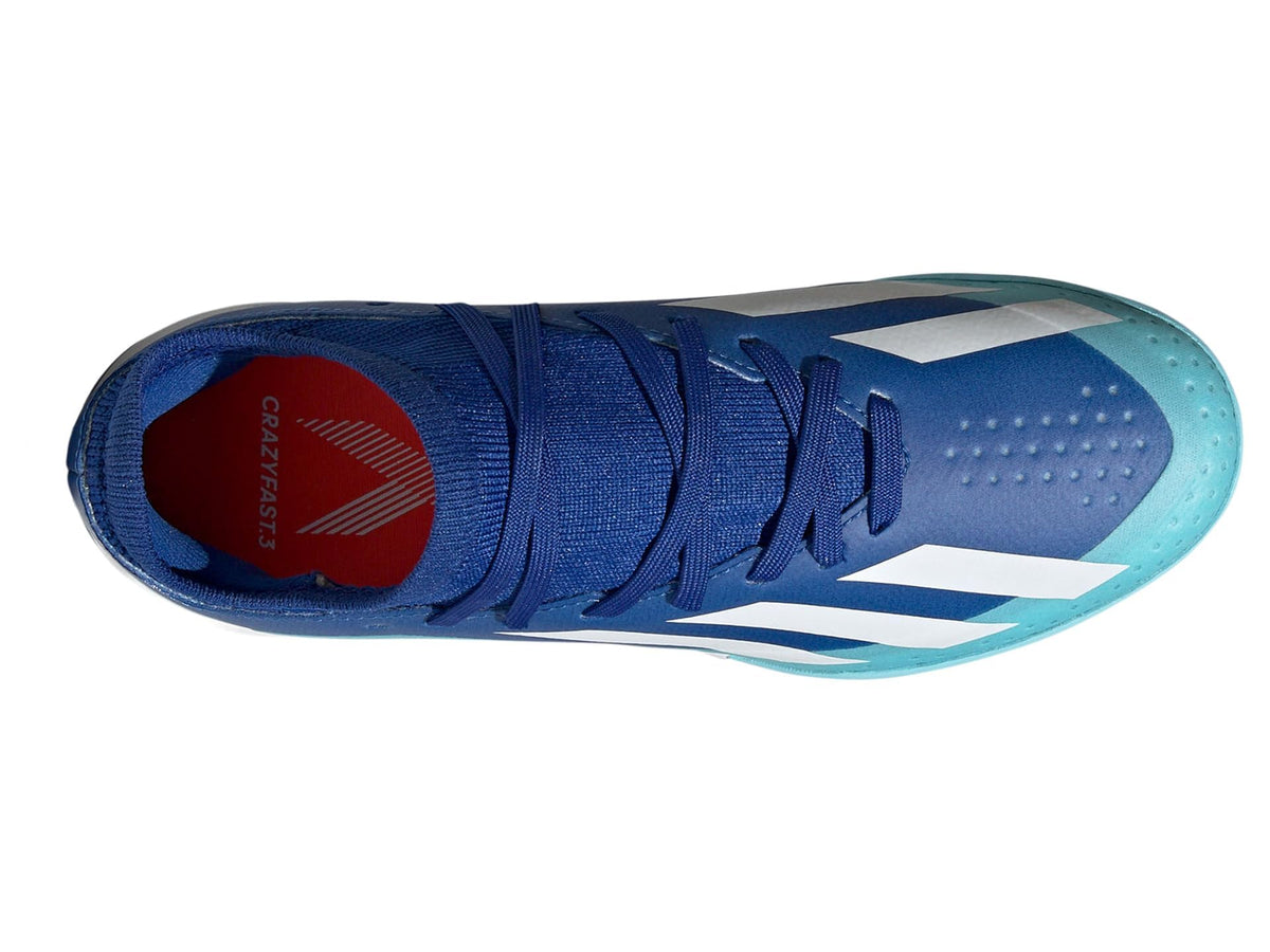 adidas Soccer X Crazylight.3 Indoor (Little Kid/Big Kid) Bright Royal/White/Solar Red 13 Little Kid M