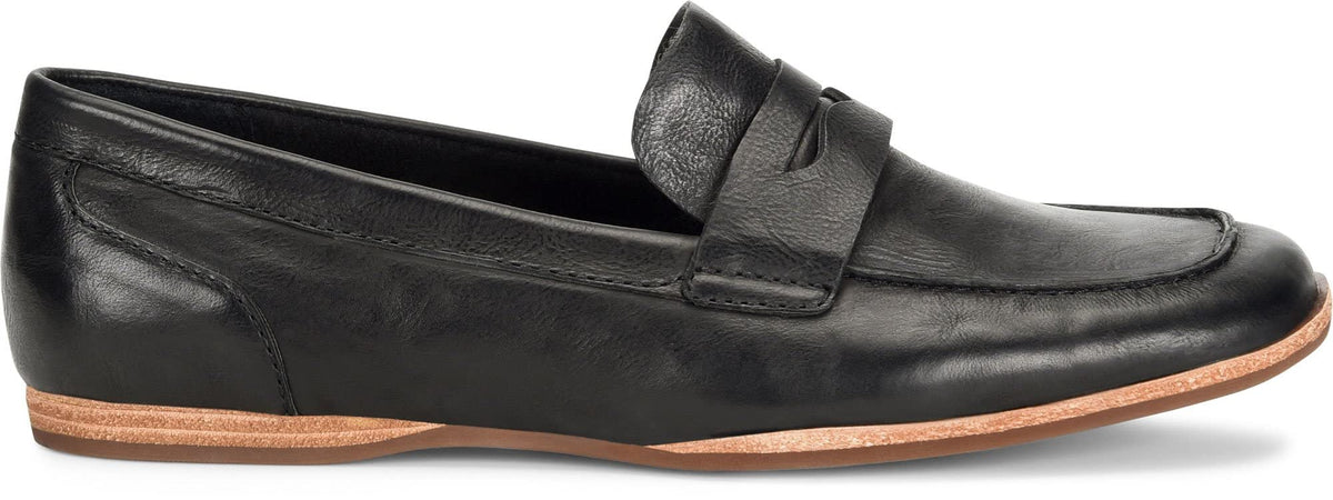 KORK-EASE Pisa Women's Leather Penny Loafer - Classic Icon Redesigned with Modern Square Toe and Premium Comfort 8.5 Black