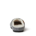 Dearfoams Women's Microwool Molded Footbed Clog Slipper, Grey Heather, Medium