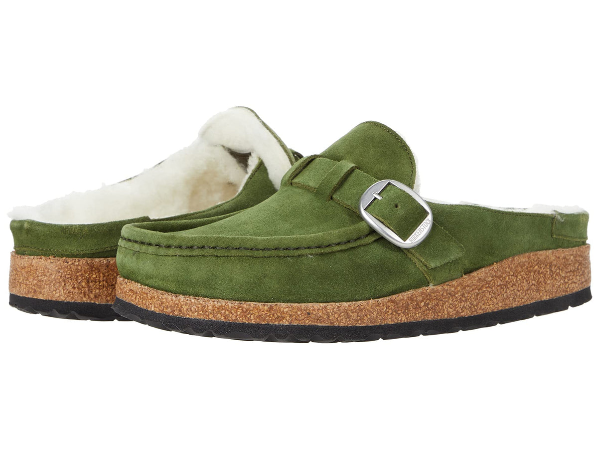Birkenstock Buckley Shearling Mountain View/Natural Suede/Shearling EU 38 (US Women's 7-7.5) Narrow
