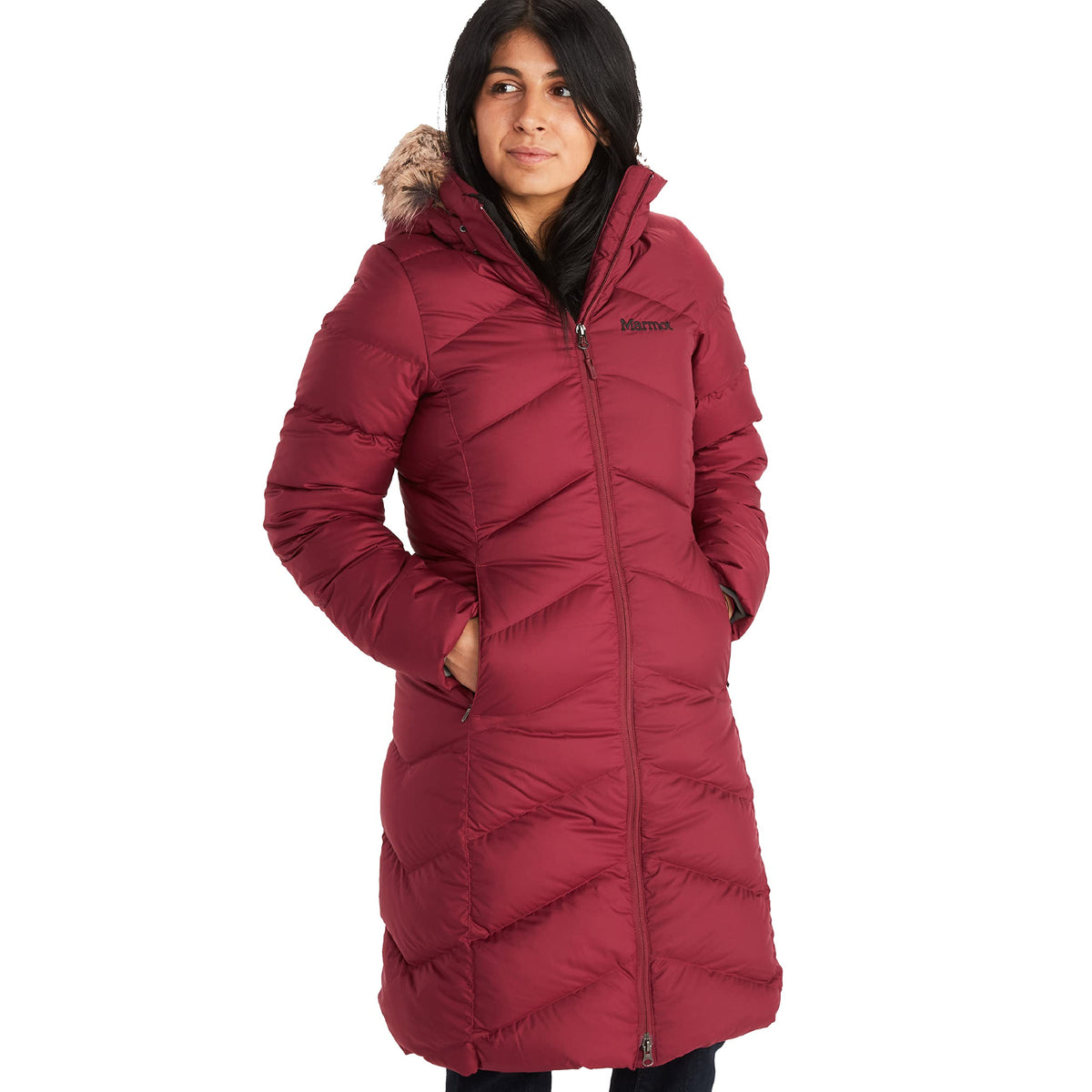 Marmot Women’s Montreaux Full-Length Parka | Down-Insulated, Water-Resistant, Berry Wine, Large