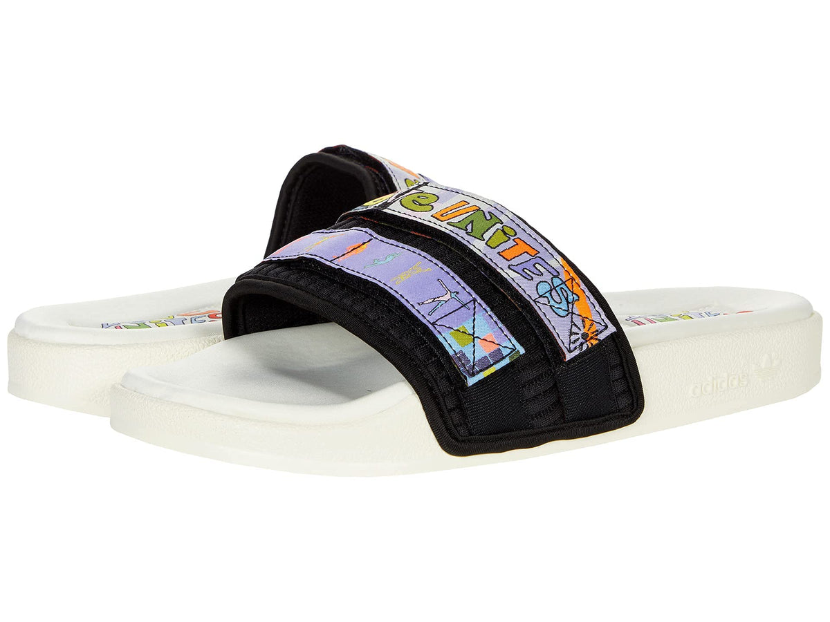adidas Adilette Sandal 2.0 Pride Off-White/Black/Light Purple 10 D (M)
