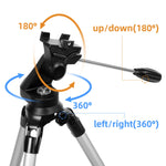 Telescope for Beginners, 114mm Aperture 500mm AZ Mount Astronomical Reflector Telescope Adjustable (29.9-46.6in) Portable Travel Telescopes with Phone Adapter