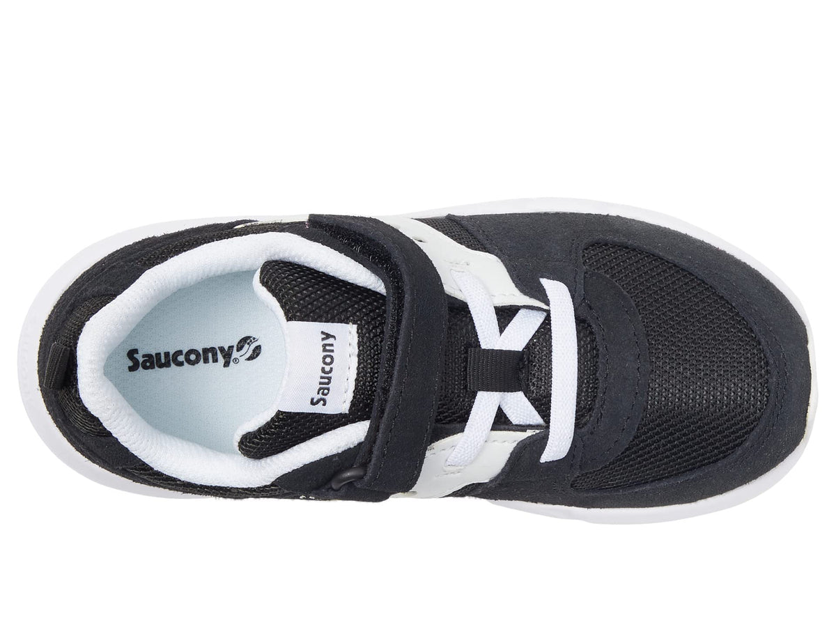 Saucony Jazz Lite 2.0 LX Sneaker, Black/White, 8 Wide US Unisex Little_Kid