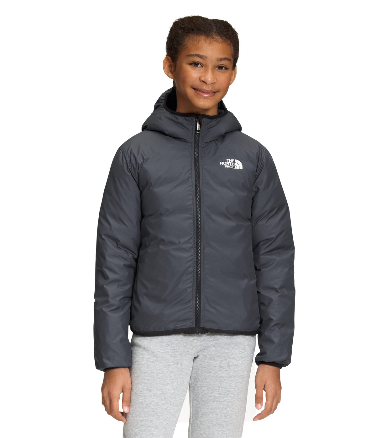 THE NORTH FACE Reversible North Down Hooded Girls Jacket TNF Black Medium