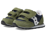 Saucony Boy's Original Jazz Hook & Loop (Toddler/Little Kid) Olive/Navy/Gold 8.5 Toddler M