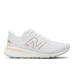New Balance Women's Fresh Foam X 860 V13, White/Light Aluminum/Light Gold Metallic, 10.5 X-Wide