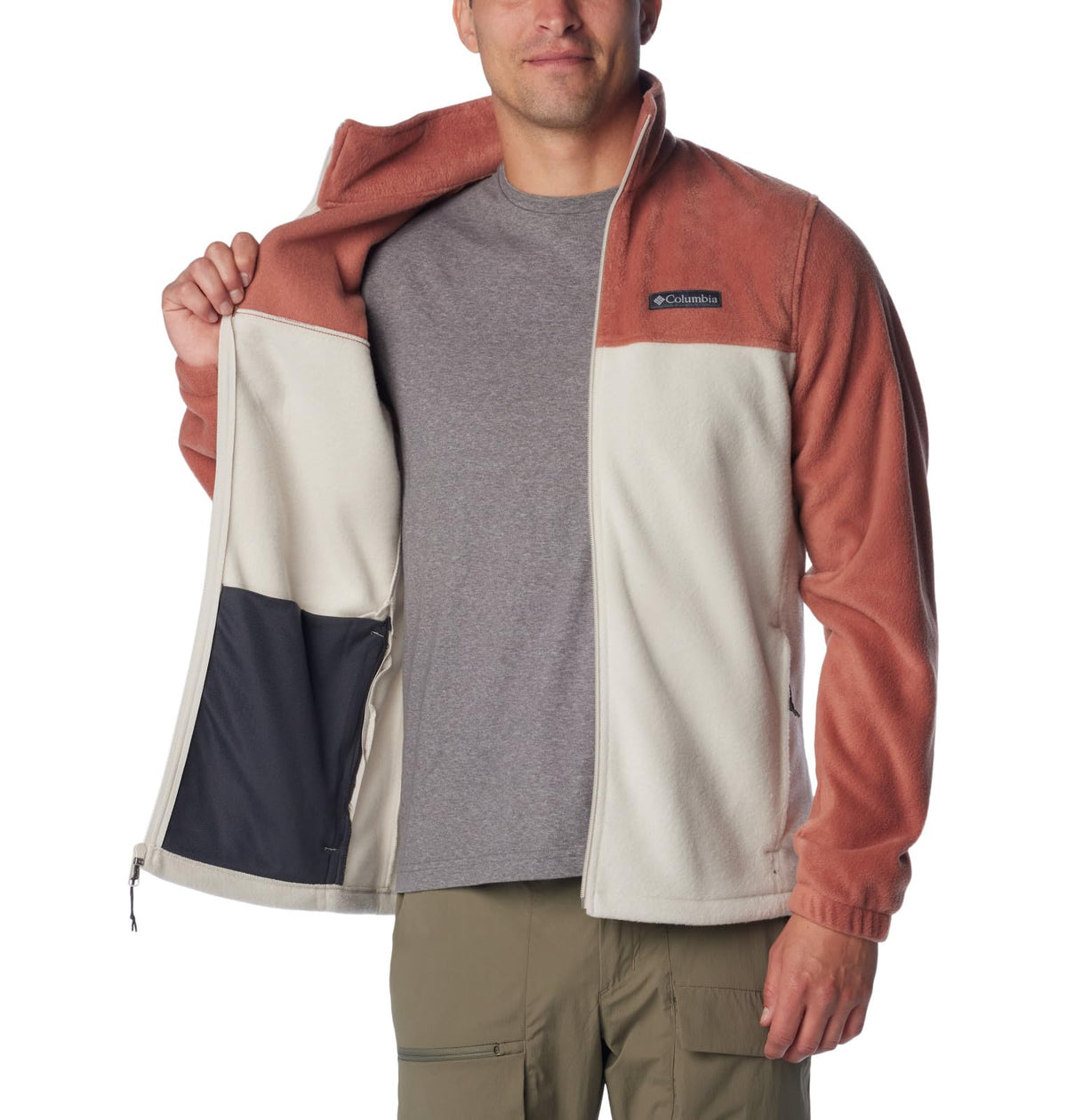 Columbia Men's Steens Mountain Full Zip 2.0, Auburn/Dark Stone, Small