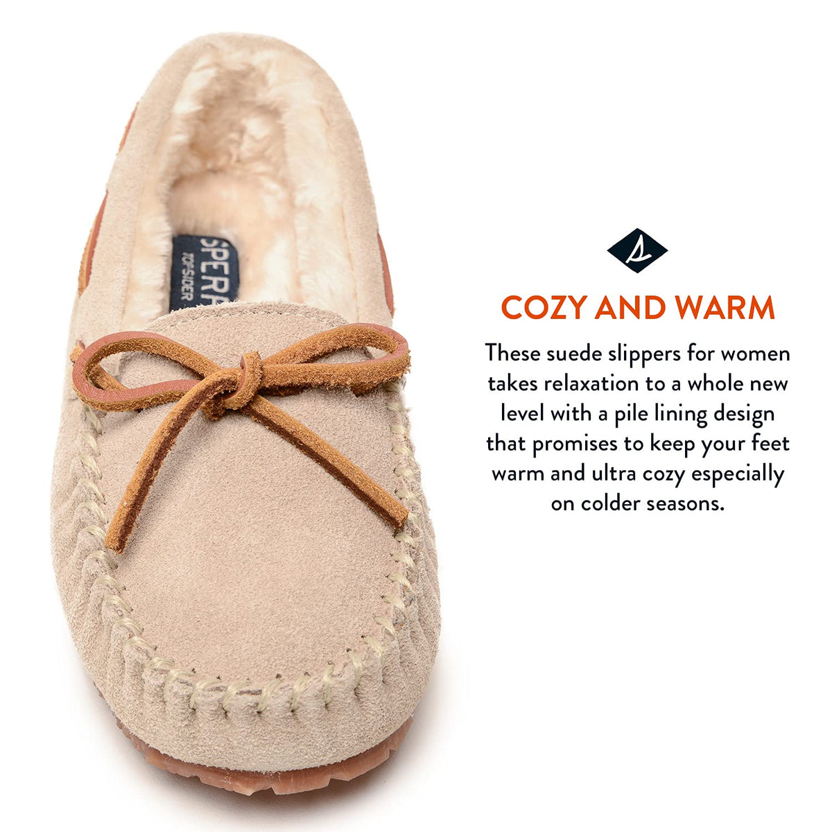 Sperry Women's Trapper Slippers, Stone, 8 M US