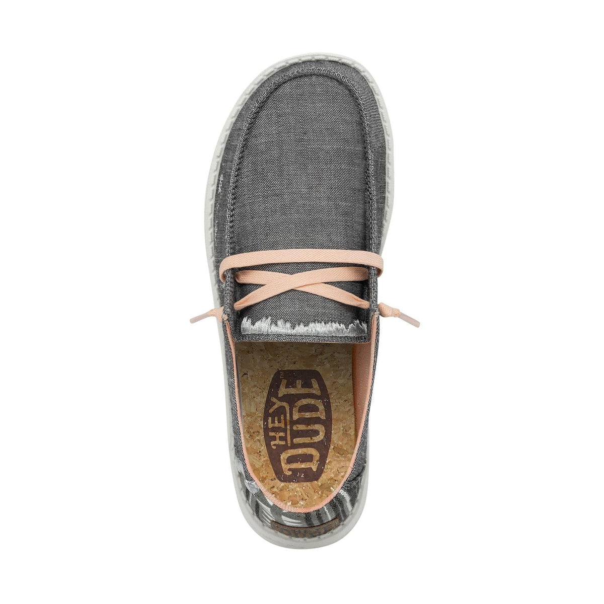 Hey Dude Women's Wendy Boho Grey Size 12 | Women’s Shoes | Women’s Lace Up Loafers | Comfortable & Light-Weight