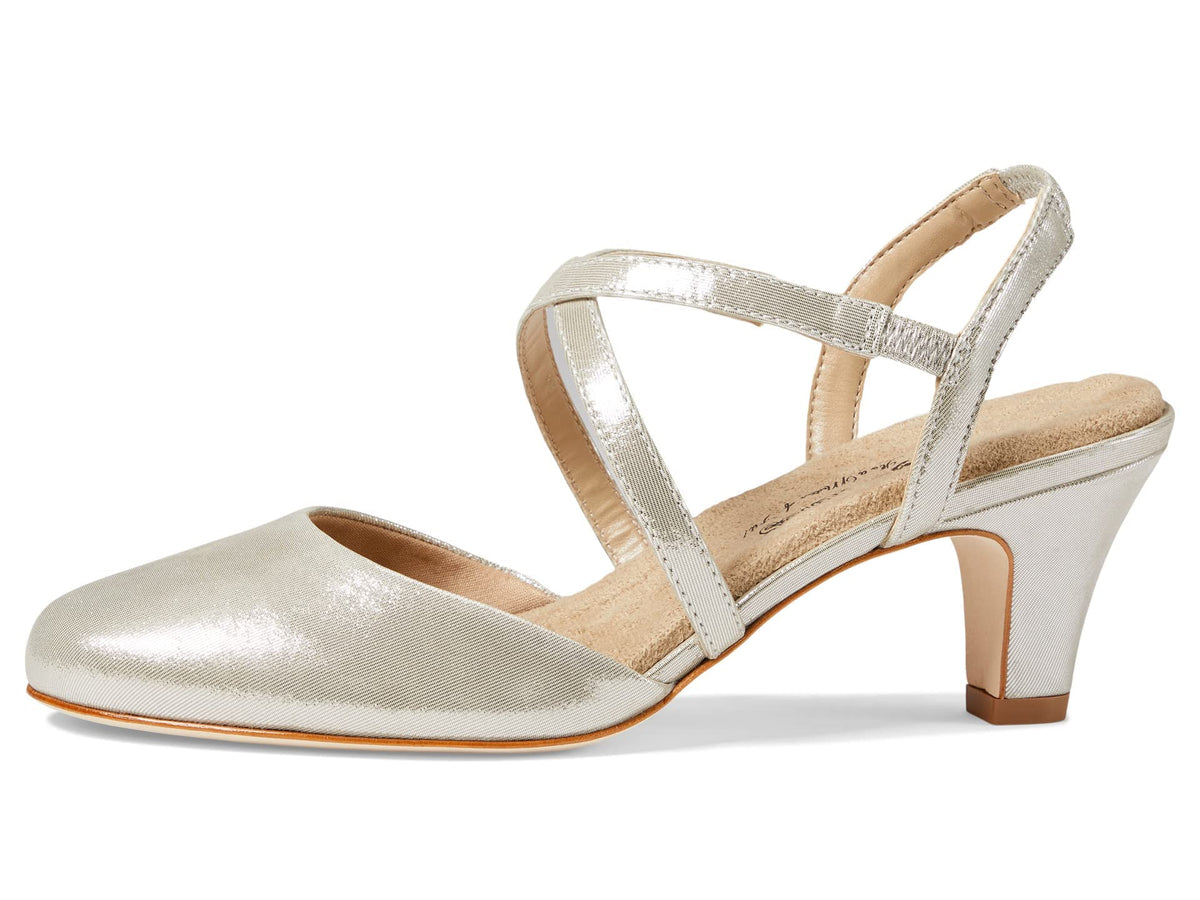 Walking Cradles Caliente Silver Glitter Leather 8.5 W (D)