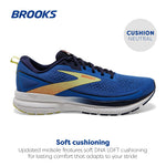 Brooks Men’s Trace 3 Neutral Running Shoe - Blue/Peacoat/Yellow - 8.5 Medium