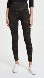 SPANX Women's Seamless Camo Leggings, Green Camo, XS
