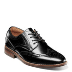 Florsheim Boy's, Rucci JR Wingtip Oxford - Little Kid & Big Kid 6 Big Kid Black