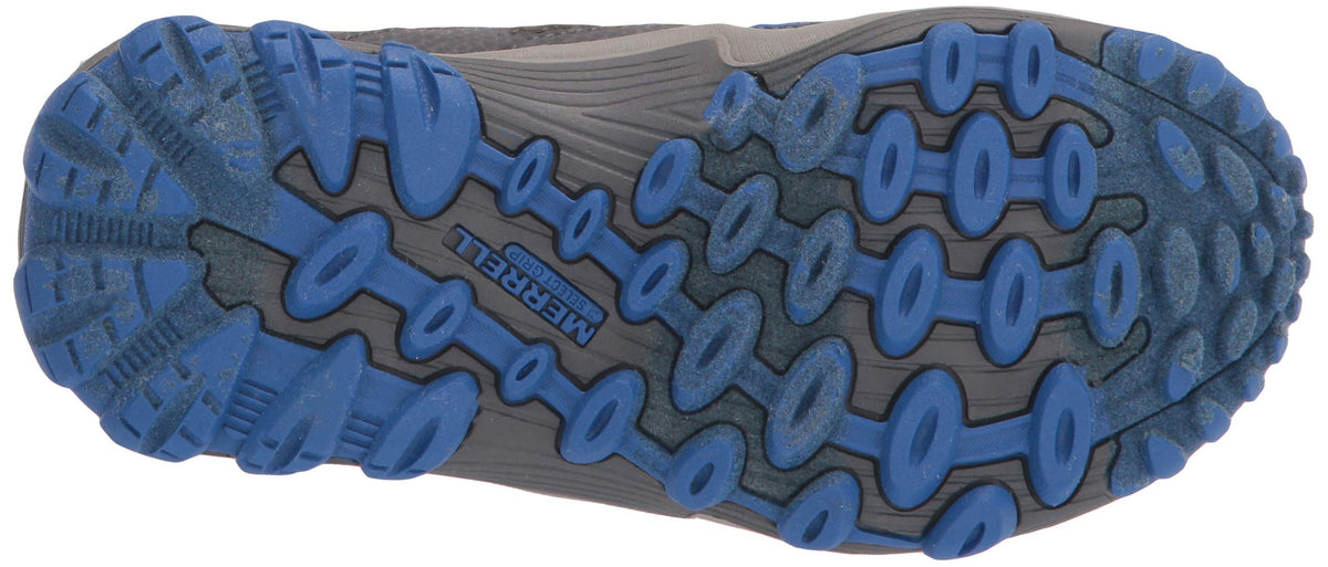 Merrell Chameleon 7 Access MID WTRPF Hiking Boot, Grey/Blue, 5 US Unisex Big Kid