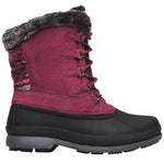 Propét Women's Lumi Tall Lace Snow Boot, Berry, 8.5 Medium US