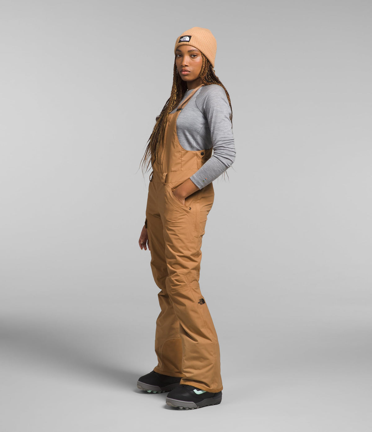 THE NORTH FACE Women's Freedom Bib (Standard and Plus Size) - PFAS Free, Almond Butter, 3X Plus Regular