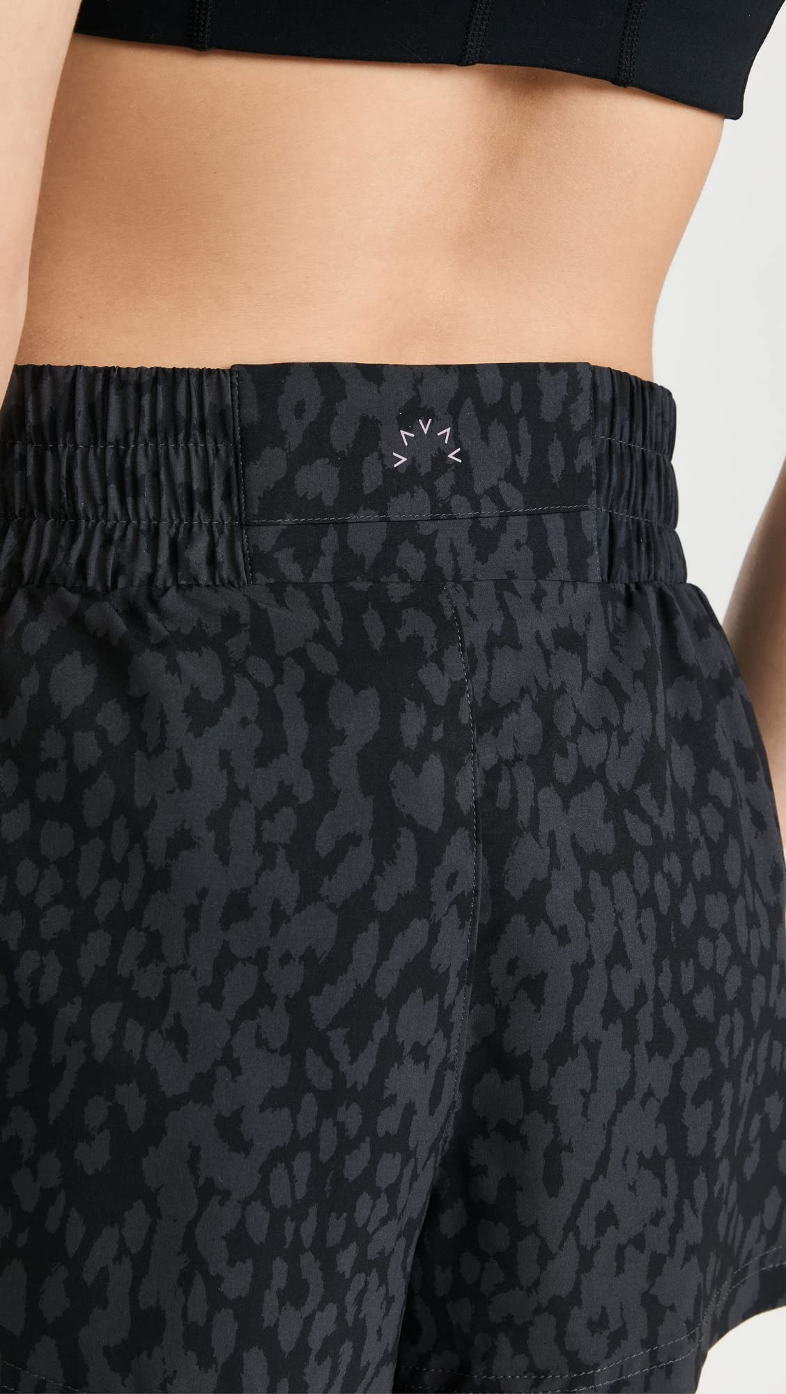 Varley Women's Kallin Running Shorts, Shadow Animal, Print, Black, XS
