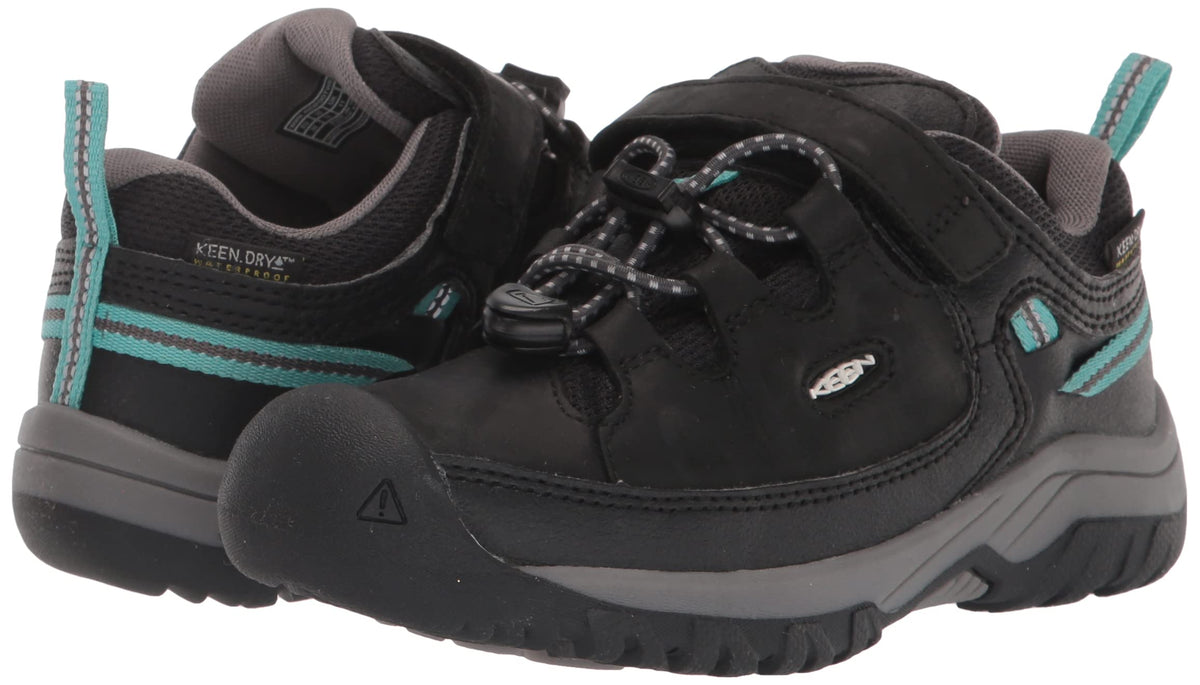 KEEN Unisex-Child Targhee Low Height Waterproof Hiking Shoe 11 Little Kid Black/Star White