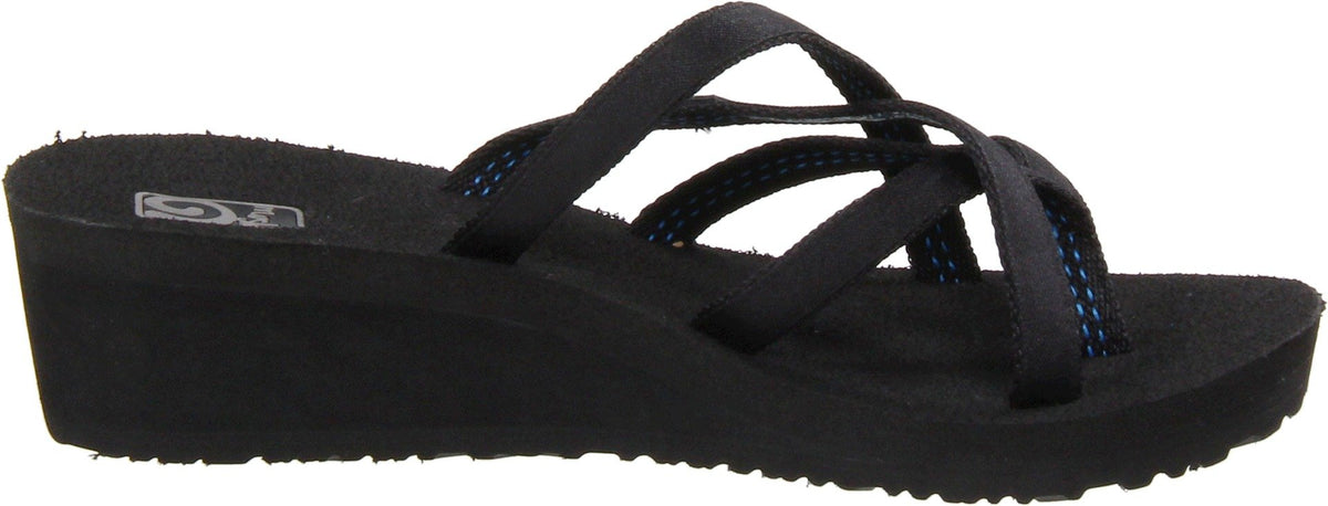 Teva Women's W Mush Mandalyn Wedge Ola 2 Flip-Flop, Black, 9 M US