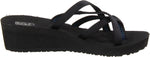 Teva Women's W Mush Mandalyn Wedge Ola 2 Flip-Flop, Black, 9 M US