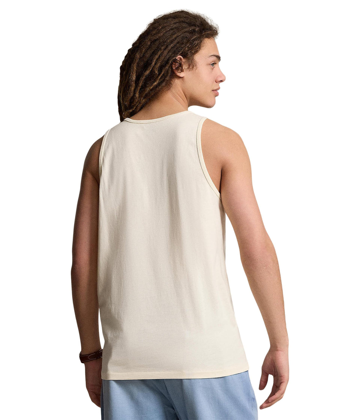 Polo Ralph Lauren Men's Washed Jersey Tank Herbal Milk Large