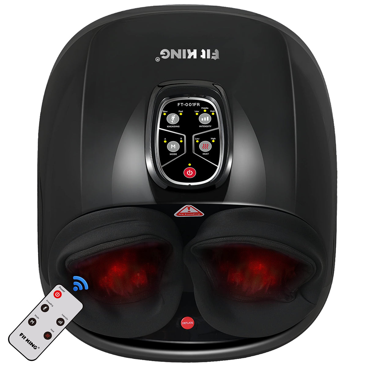 FIT KING Foot Massager Machine with Remote Deep Kneading and Shiatsu Foot Massage with Heat for Plantar Fasciitis and Tired Muscles FT-001FR