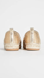 Sam Edelman Women's Khloe 5 Espadrilles, Gold Stripe, 8.5 Medium US