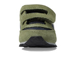 Saucony Boy's Original Jazz Hook & Loop (Toddler/Little Kid) Olive/Navy/Gold 8.5 Toddler M