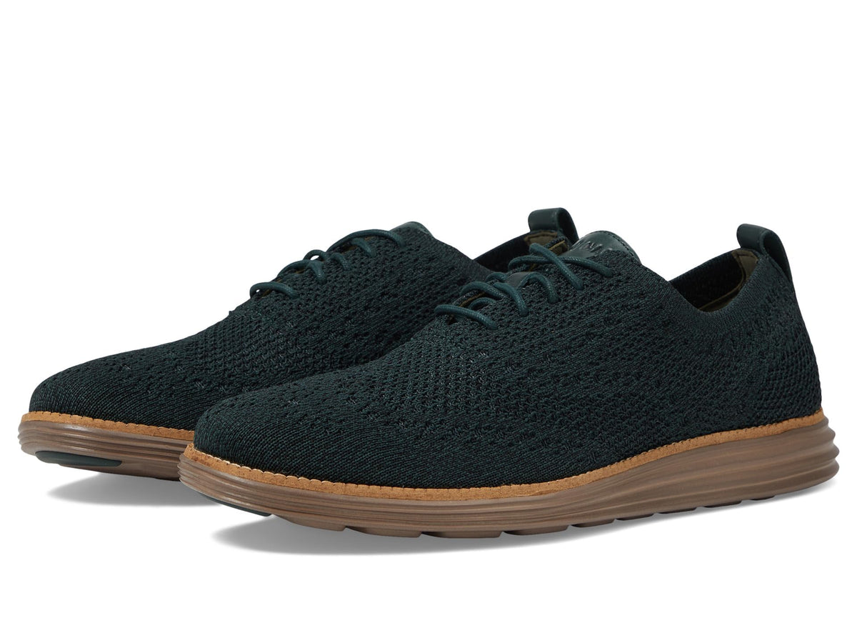 Cole Haan Men's ORIGINALGRAND Stitchlite Wingtip Oxford, Scarab/Black Truffle, 11