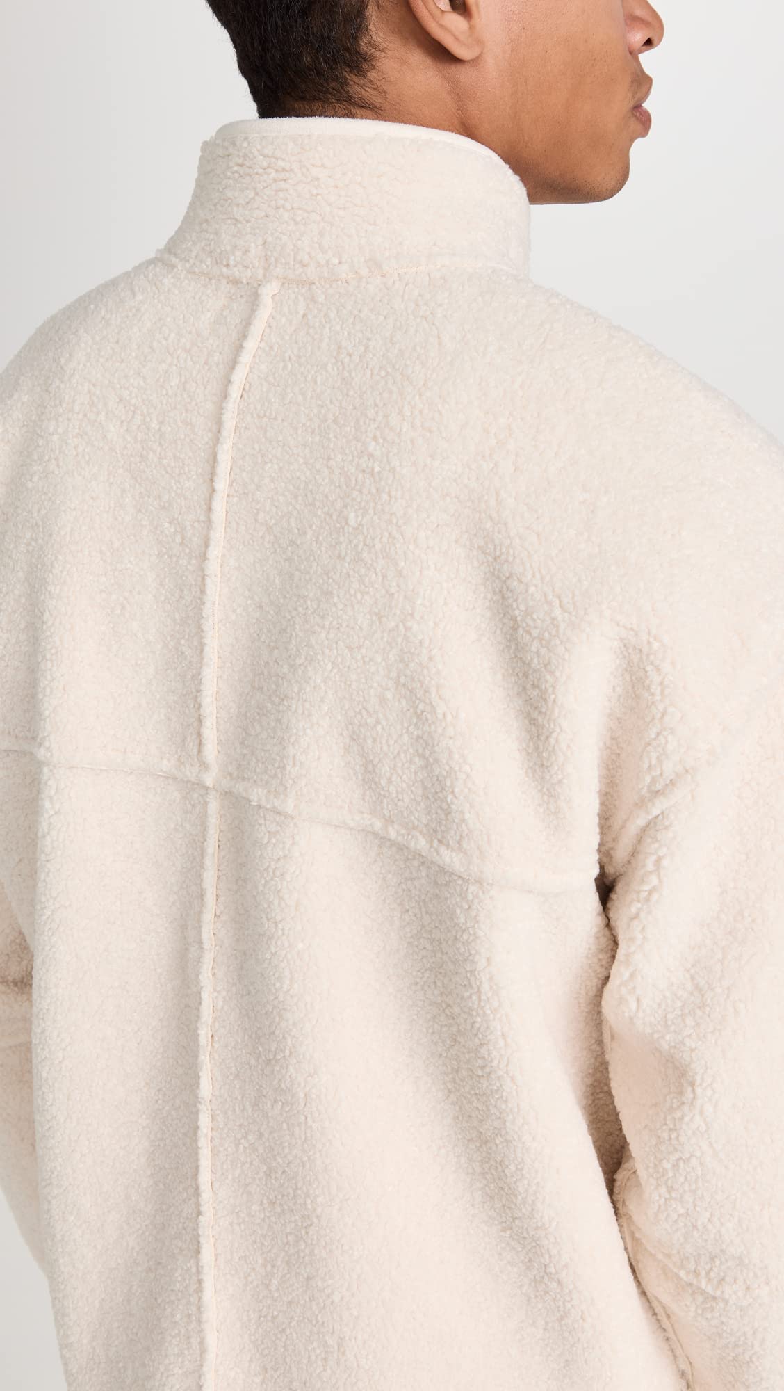 Vince Men's Sherpa JKT, Bone, Off White, XXL