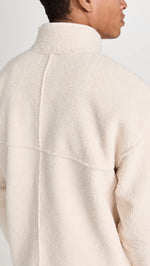 Vince Men's Sherpa JKT, Bone, Off White, XXL