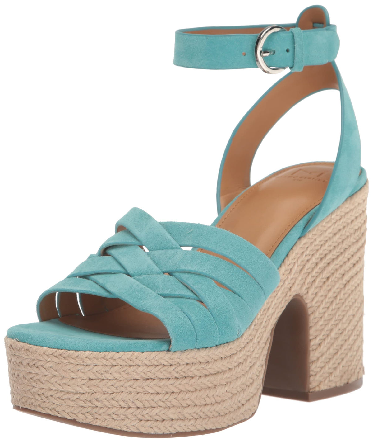 Marc Fisher LTD Women's Oaten Wedge Sandal, Medium Blue 420, 5