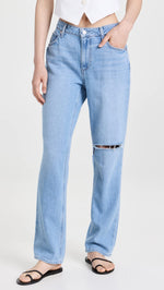 PAIGE Women's Chamomile Destructed Jeans, Chamomile Destructed, Blue, 27