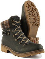 Rieker Women's Sabrina 31 Green Ankle Boot 8.5 M US