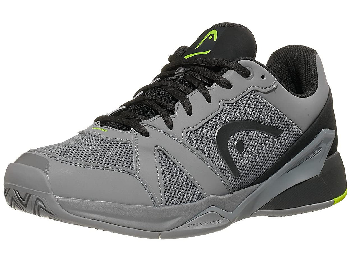 HEAD Revolt EVO Tennis Court Shoes for Men-Gray/Black, 8.5