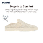 OLUKAI Pehuea Women's Slip On Sneakers, Casual Everyday Shoes with Easy On & Off Design, Breathable Mesh & Drop-In Heel, All-Day Comfort & Support, Puka/White, 10