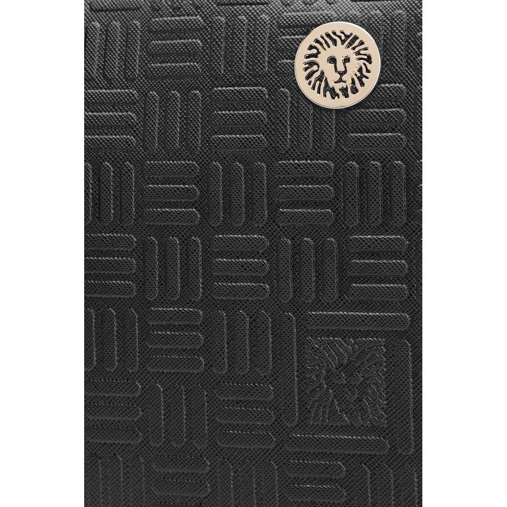 Anne Klein Tile Lion Logo Embossed Triple Compartment Crossbody Black One Size