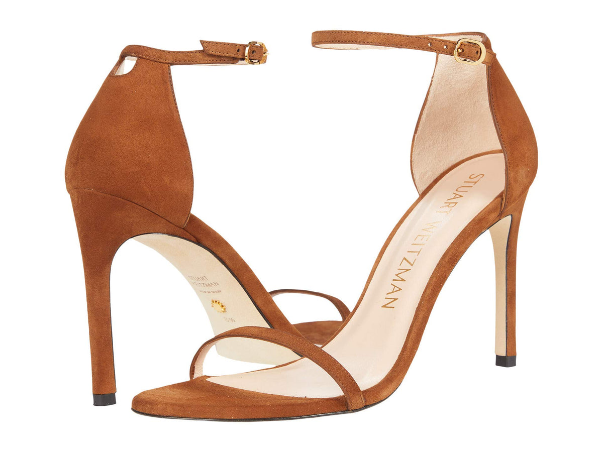 Stuart Weitzman Nudistsong Ankle Strap Sandal Coffee 10 M