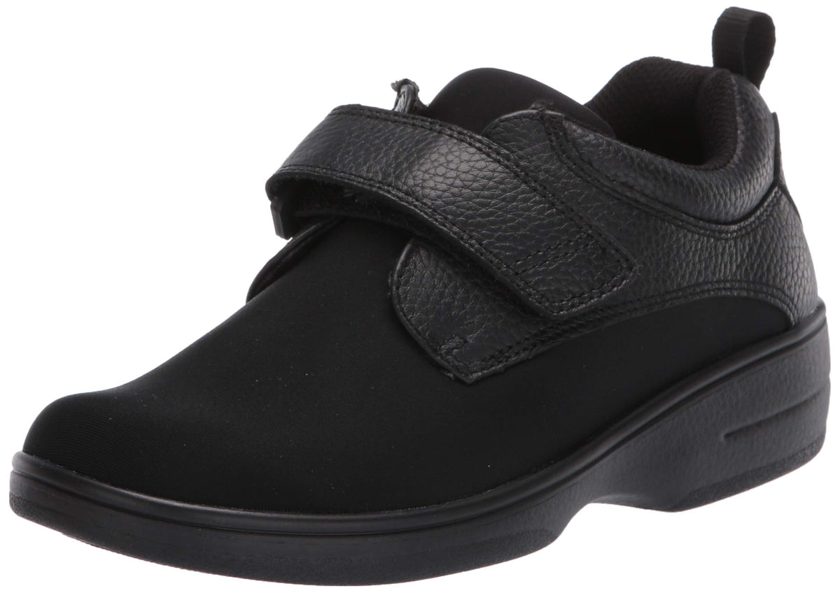Propét Women's Opal Monk-Strap Loafer, Black, 8 Medium US