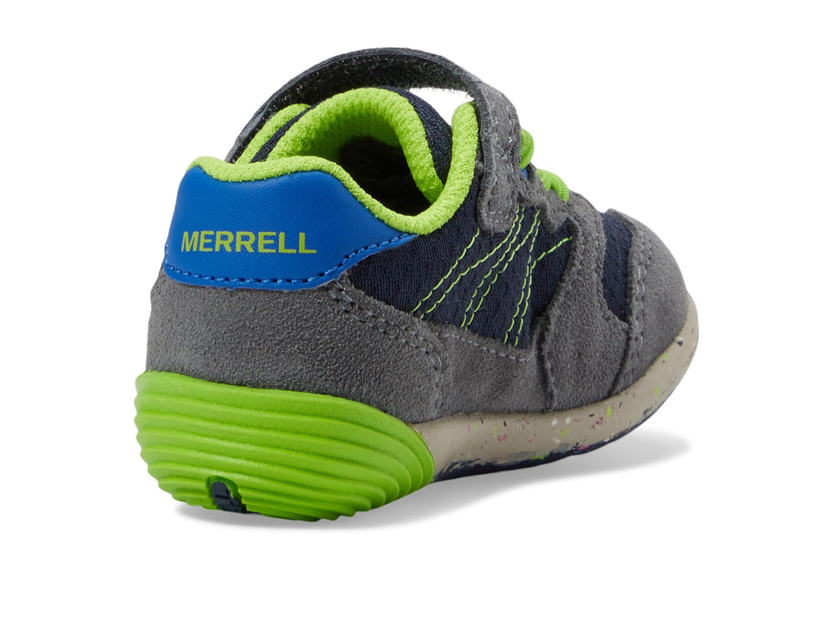 Merrell Kids' Bare Steps A83 Sneaker 7 Little Kid Navy/Green