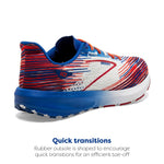 Brooks Men’s Launch 10 Neutral Running Shoe - White/Tango/Surf - 11 Medium