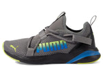 PUMA Softride Rift Slip-On Fade Logo (Big Kid) Castlerock/Limepunch 5.5 Big Kid M