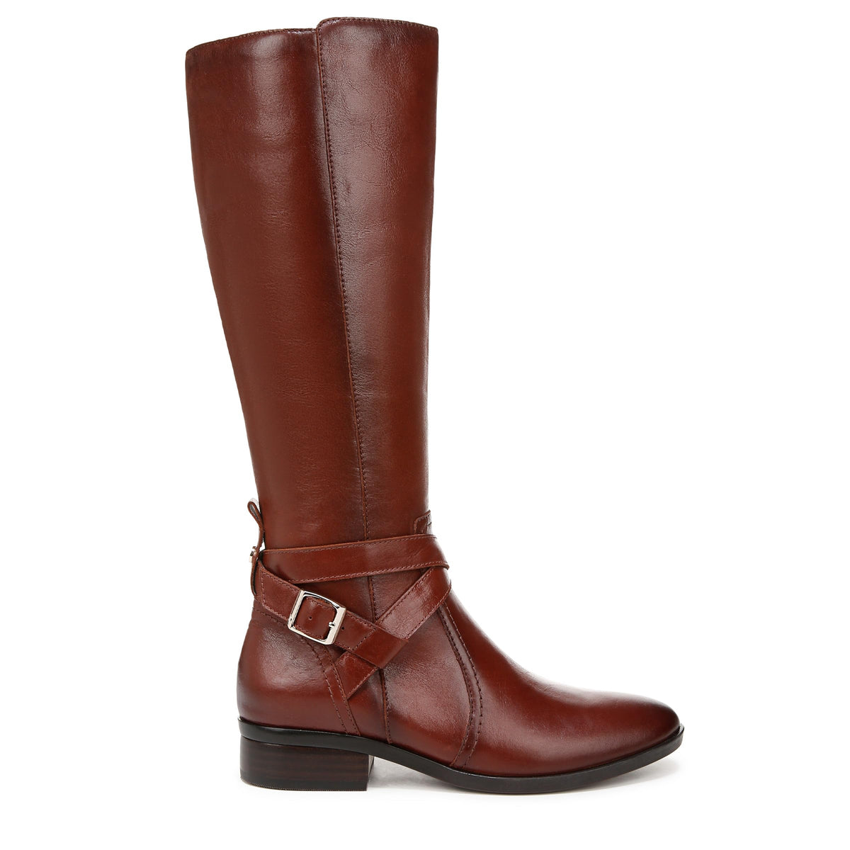 Naturalizer Womens Rena2 Wide Calf Deep Saddle Brown Leather 10.5 M