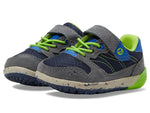 Merrell Kids' Bare Steps A83 Sneaker 7 Little Kid Navy/Green